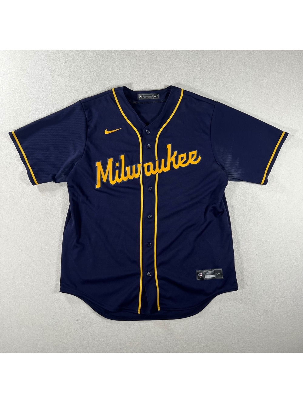 Nike Milwaukee Brewers Christian Yelich MLB baseball jersey